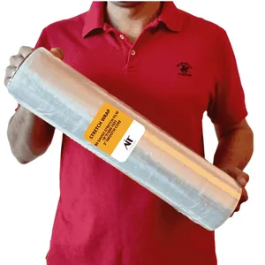 Emballage en PE personnalisé rouleau de film étirable géant longueur 50cm x 300m ruban en plastique souple noir de protection élevée pour l'emballage - Product Image 5