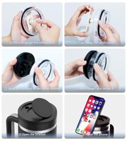 Support magnétique pour téléphone portable pour gobelet Quencher H2.0 FlowState 40OZ, support de téléphone Magsafe pour la salle de sport, le bureau, la maison, la voiture