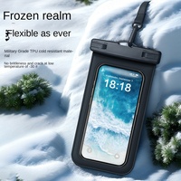 Pochette de protection étanche en TPU durable pour téléphone portable avec cadre externe, sac pour téléphone portable humide/sec pour une protection intégrale des côtés