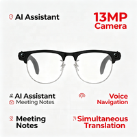 Nouvelles lunettes intelligentes AI de traduction en temps réel avec caméra, assistant IA, contrôle gestuel, pour hommes et femmes, pour l'extérieur