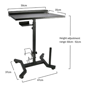 Мобильная рабочая станция для татуировки, портативный разборный регулируемый стол для татуировки, подставка для инструментов Post Mayo с выдвижным подносом для работы - Product Image 3