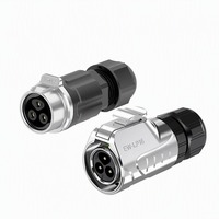 Connecteur de signal et d'alimentation rapide étanche IP68 LP16 à 2/3/4/5/7/8/9 broches, très demandé pour équipements de contrôle industriel