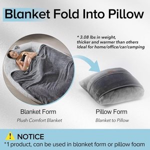 Haustier-Reisekissen & Decken-Set für den Sommer, Flanell, Wendbar, Langlebig, Weich, Gemütlich, Dick, Grau, 450gsm, 67x50, Für Flugzeuggebrauch - Product Image 6
