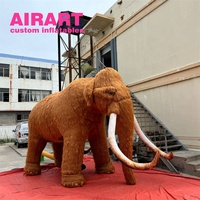 Éléphant gonflable publicitaire en peluche, jouet éléphant mammouth, grand éléphant gonflable pour exposition en parc animalier