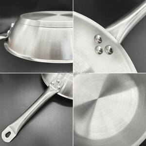 Stainless Steel Frying <b>Pan</b> Round Minimalist Design Oven Safe Dishwasher Safe No Coating <b>Induction</b> Cooker Compatible - Product Image 3