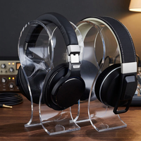 Support de Présentation pour Casque en Acrylique Transparent Personnalisé, Léger et Portable, Organisateur de Bureau Moderne pour Casques Gaming, Résistant à l'Eau pour l'Extérieur