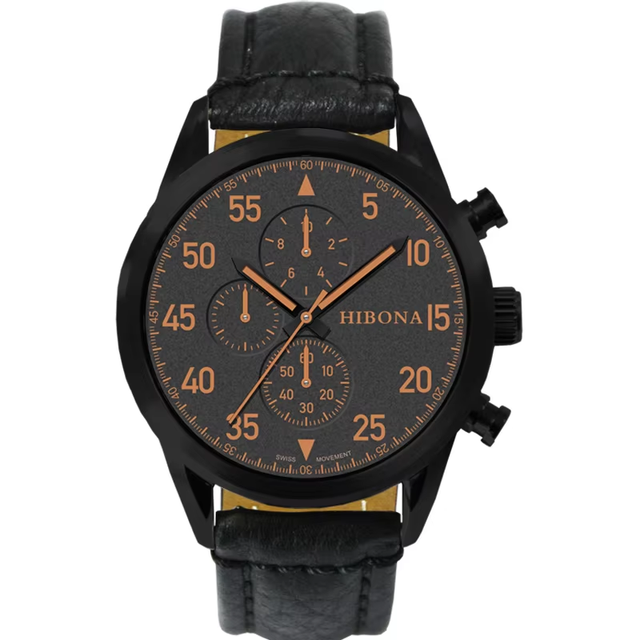 Luxury Super Luminous Multifunctional Sports Business Waterproof Men Pilot Pointer Chronograph Watch for Gift