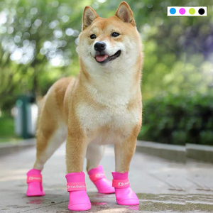 Zapatos Impermeables Antideslizantes para Perros, Botas de Lluvia para Exteriores, Cubre Patas para Perros, Zapatos de Lluvia Suaves, Zapatos para Mascotas, Color Caramelo, Suministros Portátiles - Product Image 2