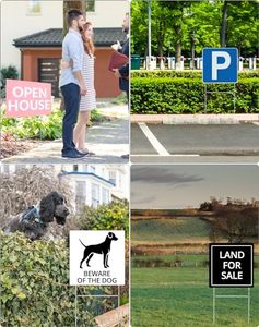 Coated Sign Holders for 5mm/6mm Corrugated Plastic <strong>Signs</strong> Real Estate &amp; Events-H <strong>Wire</strong> Stakes Yard Sign Compatible Plastic Sheets - Product Image 3