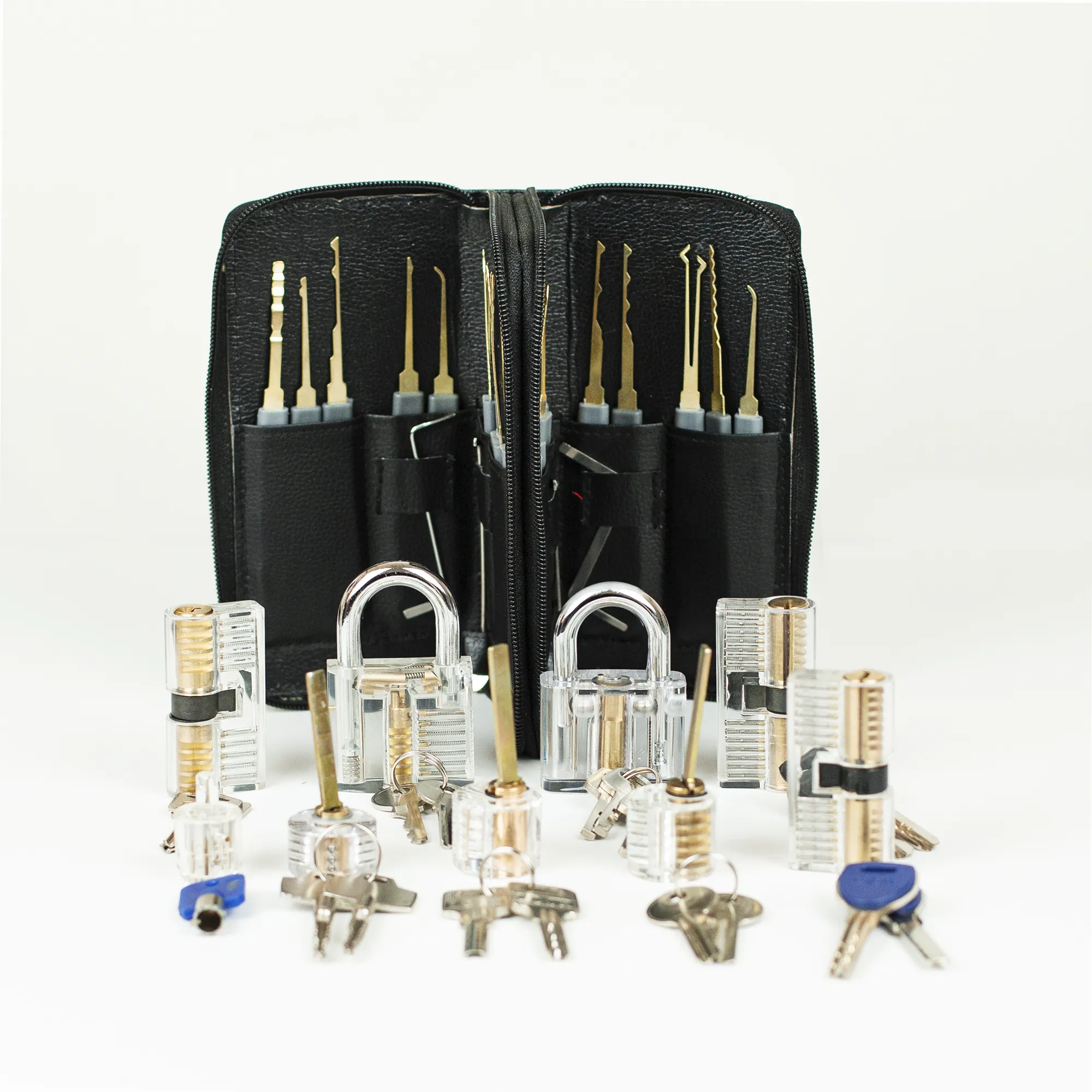 Professional locksmith factory lock picking set with practice lock training tool kit