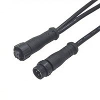 Connecteur Électrique Étanche IP67 pour Câble, Capteur Circulaire 4 Broches, Alimentation, Soudure, Mâle-Femelle, Connecteur M12
