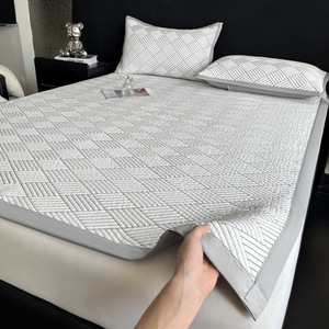 Sang Trọng Chất Lượng Mùa Hè Mát Mẻ Ngủ Mat PE Chất Liệu Có Thể Giặt Băng Bộ Đồ Giường Tấm - Product Image 4