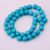 4/8/10/12mm perles rondes de pierre précieuse bleu turquoise pour la fabrication de bijoux avec cordon extensible en cristal