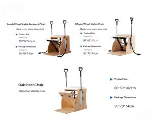 Chaise Wunda en bois de chêne et d'érable, combo stepper et baril d'échelle pour la maison, le studio de yoga et l'entraînement de fitness du tronc - Product Image 3
