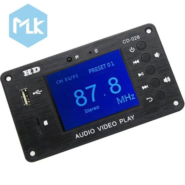 MLK Original Brand TFT LCD MP5 for Decoding Board Module with Screen Saver Time Folder Stereo Decoder