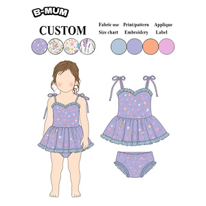 Custom <strong>Bunny</strong> Print Toddler <strong>Girls</strong> Skirted <strong>Outfit</strong> Two Piece Top and Shorts with Ruffle Trim Kids Casual Wear OEM Available - Product Image 2