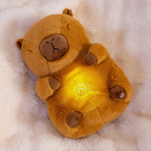 Peluş Oyuncak Işıklı Sesli Nefes Alan Ayı Kapibara Peluş Bebek Nefes Alan Doldurulmuş Hayvan Kapibara Bebek Uyku Bebek - Product Image 5