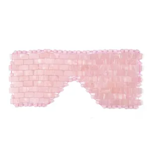 Mascarilla de cuarzo rosa con forma de mariposa para masaje ocular, nuevo diseño, 2022