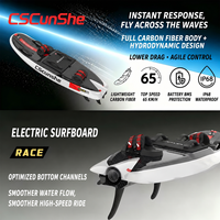 Planche de surf à moteur professionnelle 65 km/h, 10 kW haute puissance, en fibre de carbone, pour les professionnels