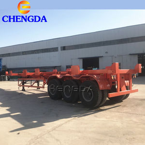 Nuevo Semirremolque Esqueleto Cimc de Acero de Alta Resistencia <span class=keywords><strong>con</strong></span> 3 Ejes, Grúa para Camiones, <span class=keywords><strong>Portacontenedores</strong></span> de 20 y 40 Pies, Cargador Lateral, 25-30T - Product Image 3