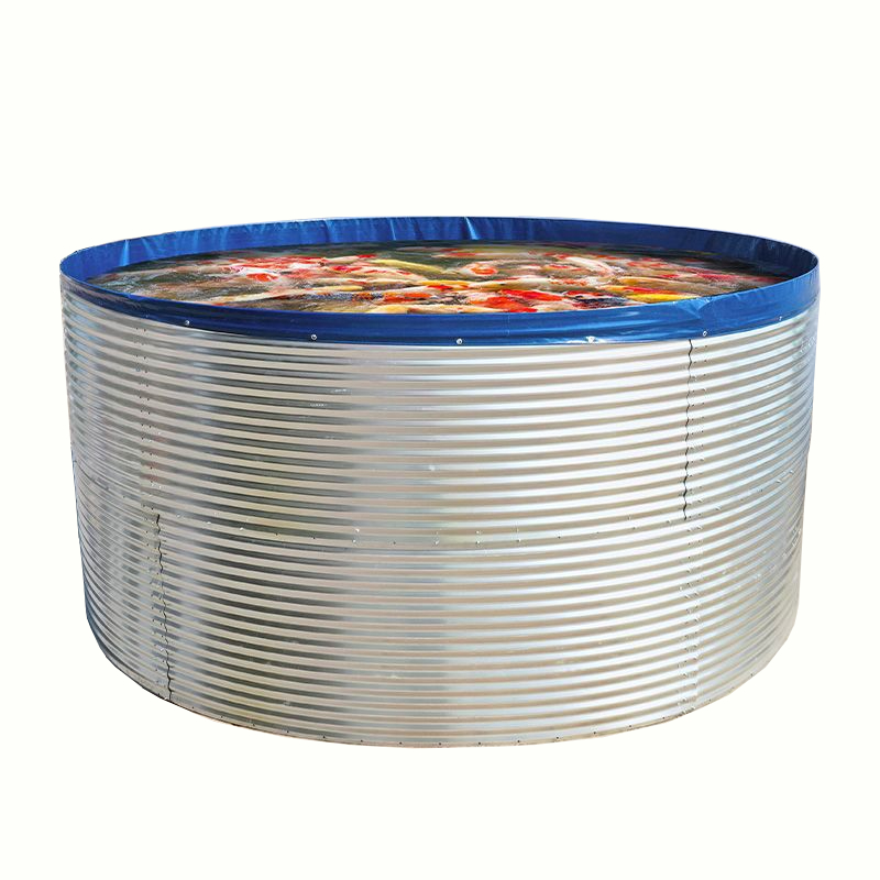 Оцинкованный листовой и ПВХ-вкладыш, круговой аквариум, аквакультурное оборудование для поддержки рыбного пруда