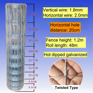 Treillis métallique de clôture de <span class=keywords><strong>mouton</strong></span> de bétail en acier galvanisé à chaud de 4ft pour la frontière de ferme d'élevage à la maison ou la cour clôturant l'usine-produite - Product Image 2