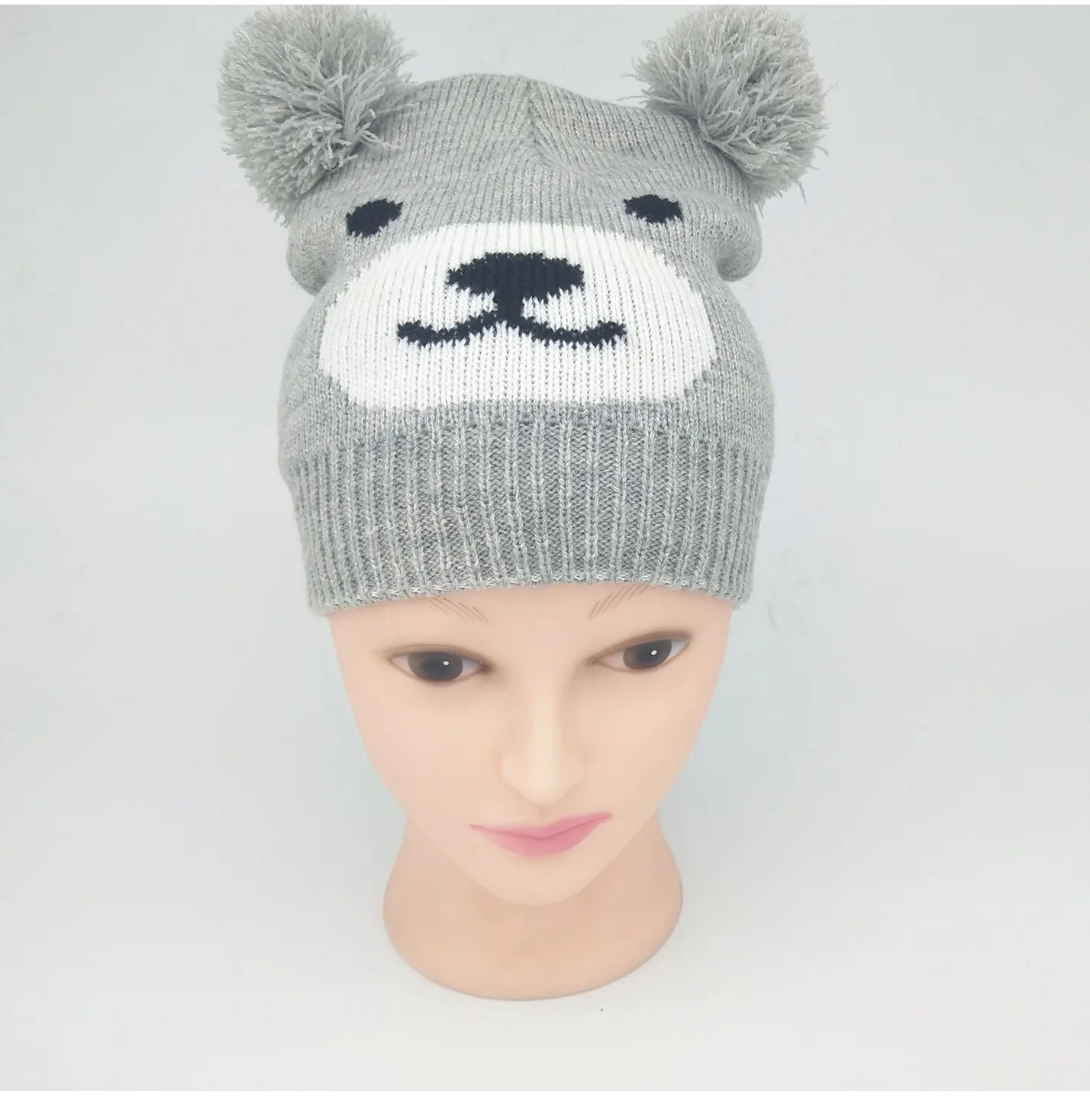 Gorro de invierno cálido con diseño personalizado, jacquard, precio barato