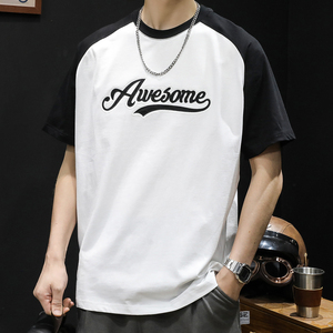 Maglietta da uomo oversize in cotone di <span class=keywords><strong>prima</strong></span> <span class=keywords><strong>classe</strong></span> stampa con Logo personalizzato - Product Image 4