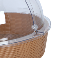 Panier de présentation et de stockage pour buffet traiteur, pour pain, fruits, légumes, avec couvercle en polycarbonate