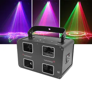 4 occhi doppio strato Lazer DJ Club Light quattro teste KTV luce stroboscopica Led luci da palcoscenico Laser da discoteca