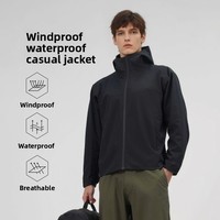 Veste longue de printemps coupe-vent à capuche, légère et compactable, en tissu recyclé certifié GRS, protection solaire, style luxe discret, OEM ODM