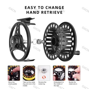 Moulinet de pêche à la mouche en aluminium moulé sous pression noir mat sur mesure pour 7/8wt pour la pêche en lac et en rivière avec option de logo personnalisé - Product Image 2