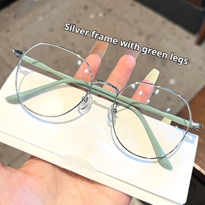 Aesthetic Oversized Polygonal <strong>Glasses</strong> Trendy Metal <strong>Frame</strong> Blue Light Blocking Custom Prescription Optical Eyeglasses <strong>Frames</strong> - Product Image 6
