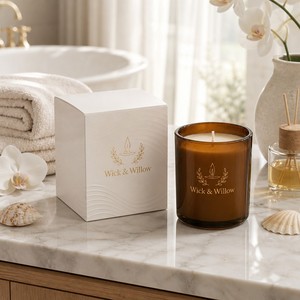 Boîte pliante personnalisée en carton blanc pour bougies de <span class=keywords><strong>SPA</strong></span> d'hôtel, couleur or <span class=keywords><strong>champagne</strong></span>, pour bougies de soja, faible MOQ - Product Image 2