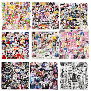 Promotion 100+ : 50 pièces en gros, autocollants en PVC d'anime japonais, pour la maison, le <span class=keywords><strong>skateboard</strong></span>, les bagages, l'ordinateur portable, impression personnalisée imperméable - Product Image 6