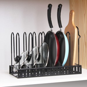 Pots' and Pans' Organizers for Cabinet, Adjustable Pot Organizer Rack under Cabinet, Pan and pot holder rack