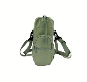 Porte-bouteille d'eau multifonction en polyester avec bandoulière, poche isolée en aluminium avec fermeture éclair, 40 oz/32 oz, pour la marche et les voyages - Product Image 2