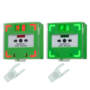 Botón de Punto de Llamada DPDT de 12V ABS, Reiniciable, Verde, de Cristal Roto, para <span class=keywords><strong>Alarma</strong></span> de Incendio, Salida de Emergencia, Liberación de Puerta, con LED/Bocina - Product Image 3