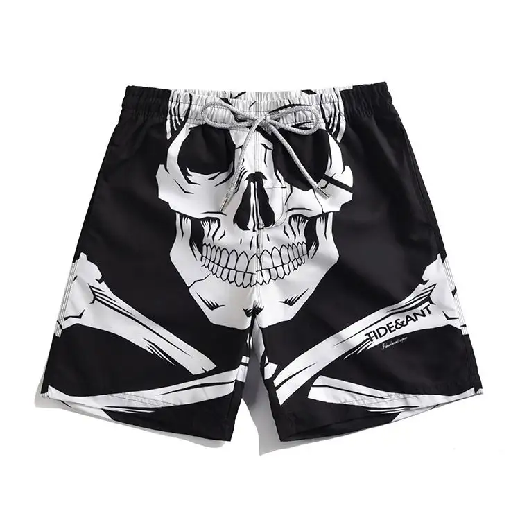 Custom Logo Skull Print 3D Print Basketball Ball Shorts Men's Streetwear Summer Shorts