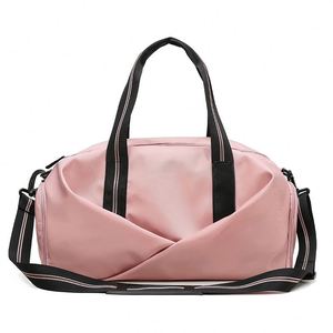 Sac de sport pour femme, grande capacité, entraînement en salle de sport, yoga, séparation sèche et humide, chaussures, voyage à courte distance, bagage à main en polyester - Product Image 2