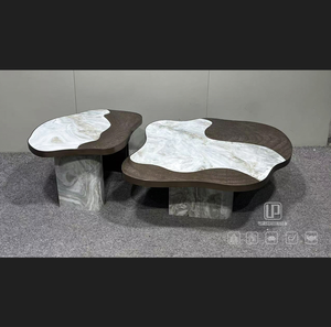 New Innovative Design <b>Coffee</b> <b>Table</b> Italian Shaped Center <b>Coffee</b> <b>Table</b> Solid Wood Construction Marble <b>Coffee</b> <b>Table</b> Solid Wood - Product Image 1
