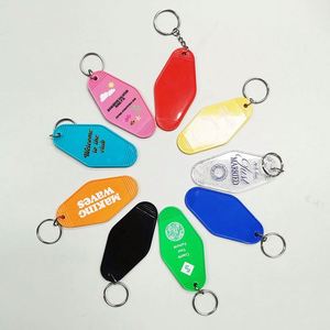 Custom logo Promotional Blank <b>Plastic</b> Motel Hotel Room Keychain Blank With Promotion Gift - Product Image 5