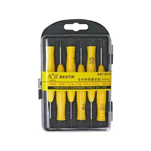 Trung Quốc Chuyên Nghiệp sản xuất bit công cụ Kit Hex Screwdriver xử lý 6 cái trình điều khiển vít Phillips screwdriver Set