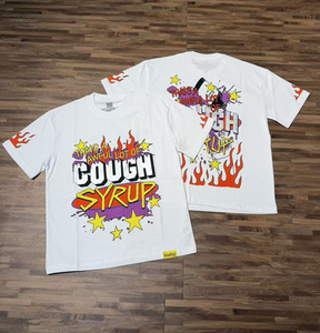 Camiseta de Hombre de Alta Calidad 100% Algodón con Estampado 'THAT'S AWFUL LOT of COUGH SYRUP', Estilo Vintage de Manga Corta para Hombre - Product Image 2