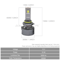 Ampoules de phares LED AILECAR PDV6 70W 5000LM 6000K, kit de conversion de phares de voiture haute puissance, éclairage automobile universel de remplacement