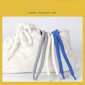 Lacets de chaussures en corde épaisse ronde de 8 mm, lacets de chaussures de sport en polyester à motif uni personnalisé, tendance - Product Image 2