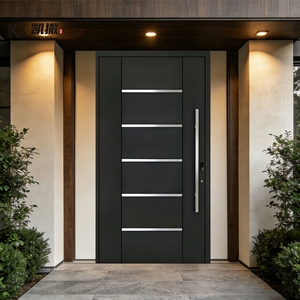Portes de sécurité blindées en aluminium sur mesure pour l'extérieur, anti-effraction, pour entrée de maison - Product Image 6