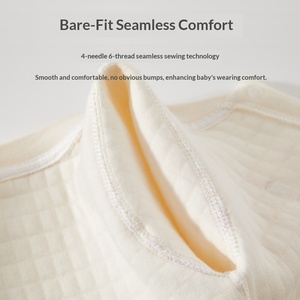 Combinaison chaude à trois couches pour bébé, motif dessin animé, en pur coton, sans coutures, hiver 2022, sous-vêtement de base, vêtements pour nouveau-nés garçons et filles, boutons-pression - Product Image 4