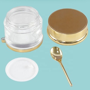 30g 50g 80g Luxuriöses Leeres Kleines Glas-Kosmetikdöschen mit Deckel und Löffel für Hautpflege-Verpackung Körperbutter Gesichtsbalsam - Product Image 2
