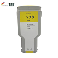 Cartucho de Tinta Pigmentada Remanufacturado para Plotter HP 738 DesignJet T850 T950 CAD - Opciones de 300ML - con Chip Inteligente
